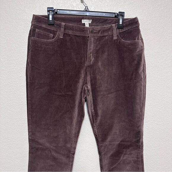 Garnet Hill Size 10 Essential Slim Five-Pocket Cords Corduroy Pants Brown - Picture 4 of 9